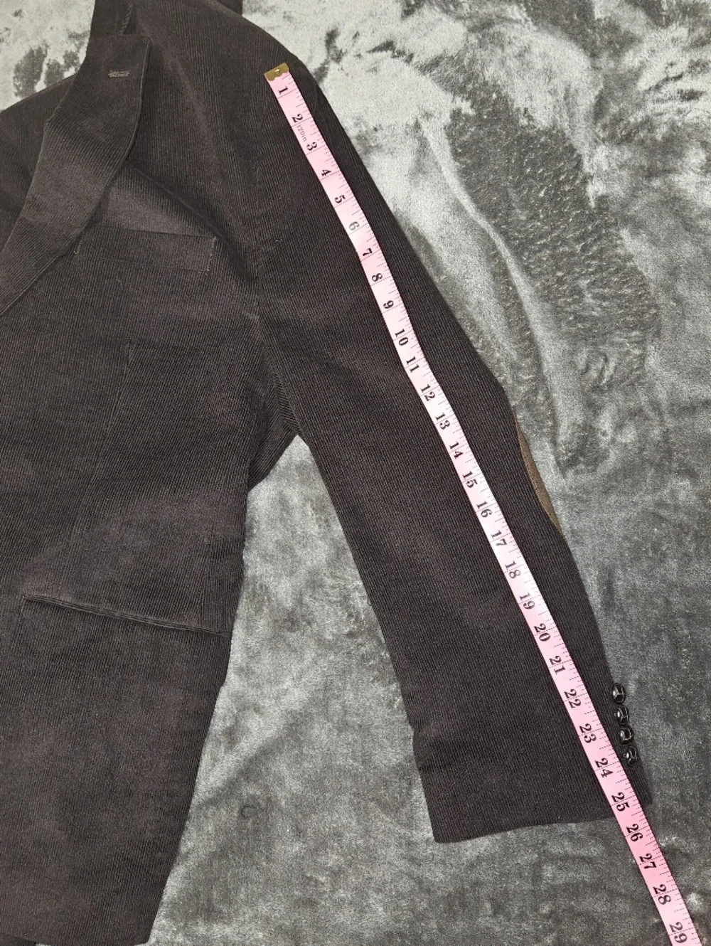 Lauren Ralph Lauren Dark Brown Corduroy Sport Coat with Tan Elbow Patches Derby